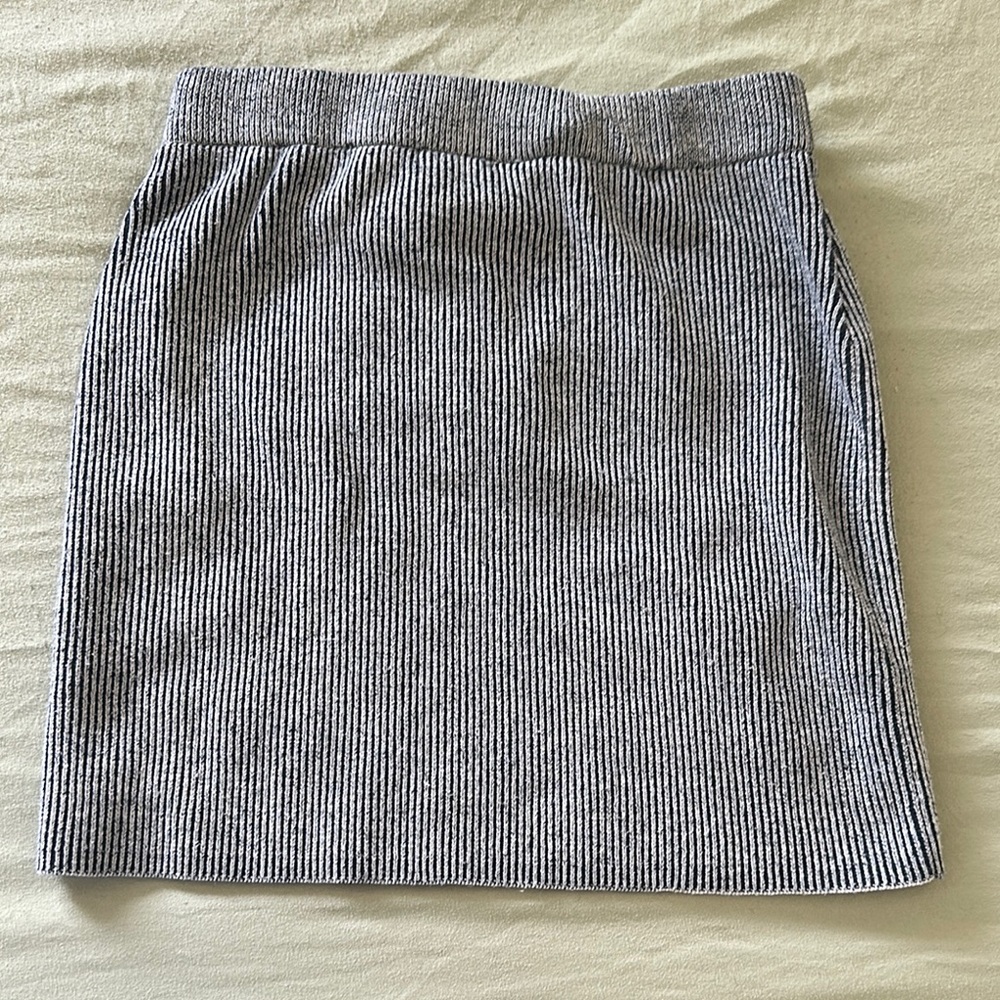 Wild Fable Gray Ribbed Mini Skirt